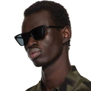 Saint Laurent Men BRAND NEW Sunglasses Black Cat Eye SL737 MICA THIN 001